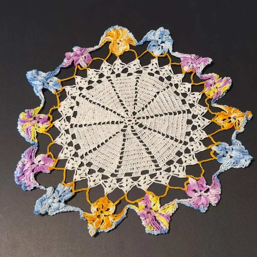 Handmade crochet doily